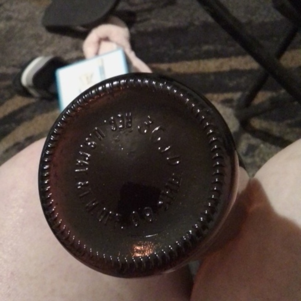 Brown glass bottle